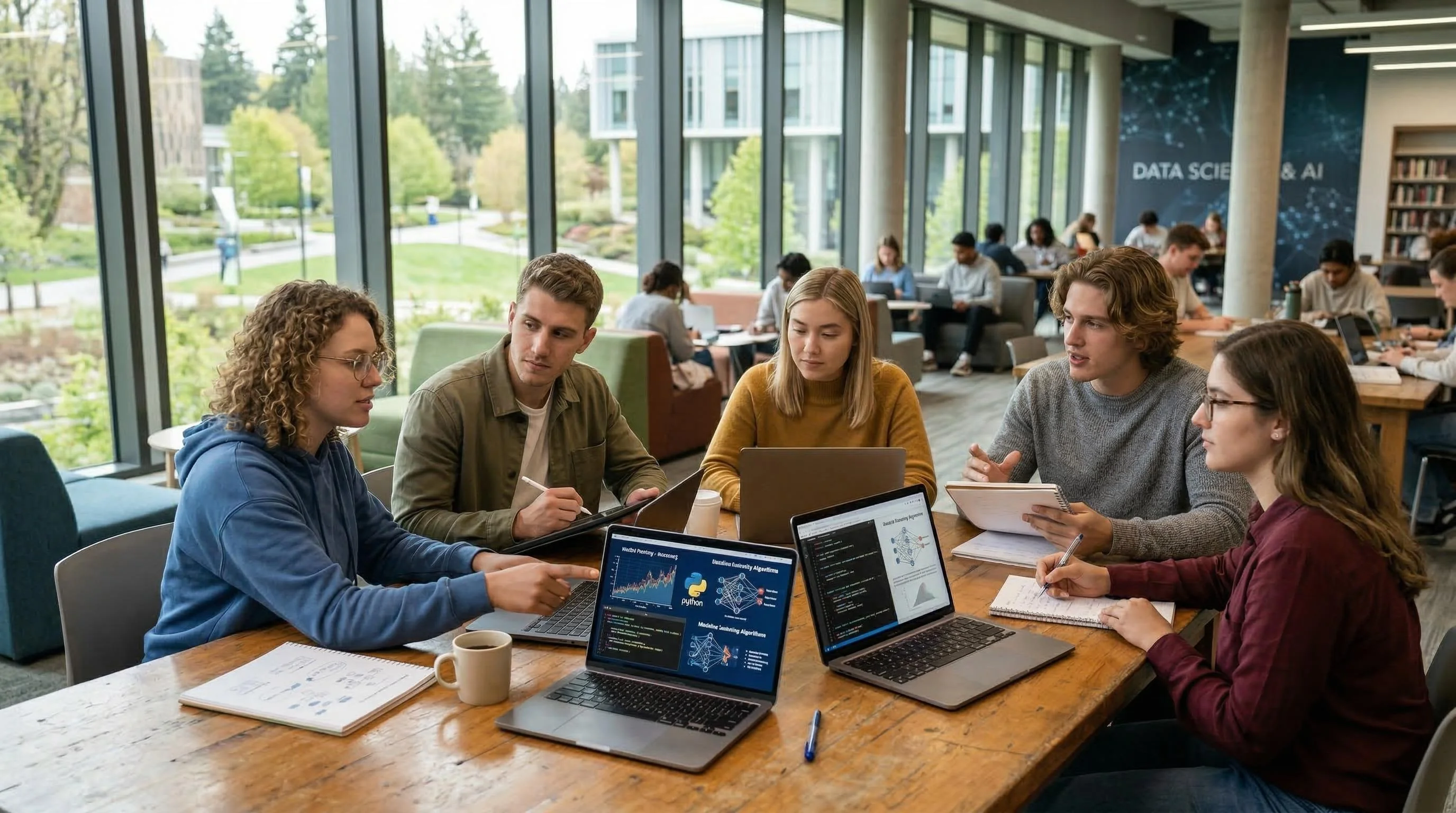 Master Data Science & AI Studierende beim berufsbegleitenden Studium an der GoVersity