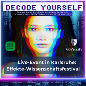 Fantasy Photo Booth mit KI beim Effekte-Wissenschaftsfestival in Karlsruhe