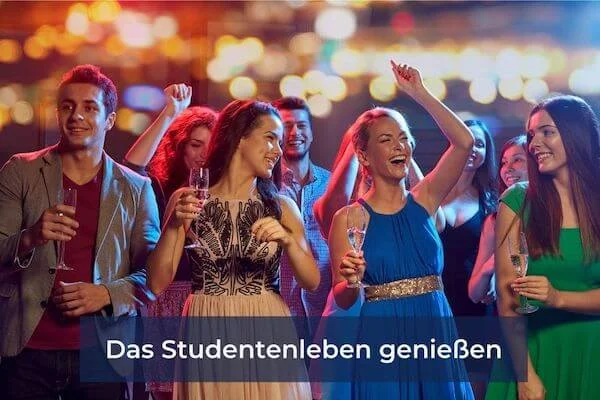 Students celebrating in Karlsruhe